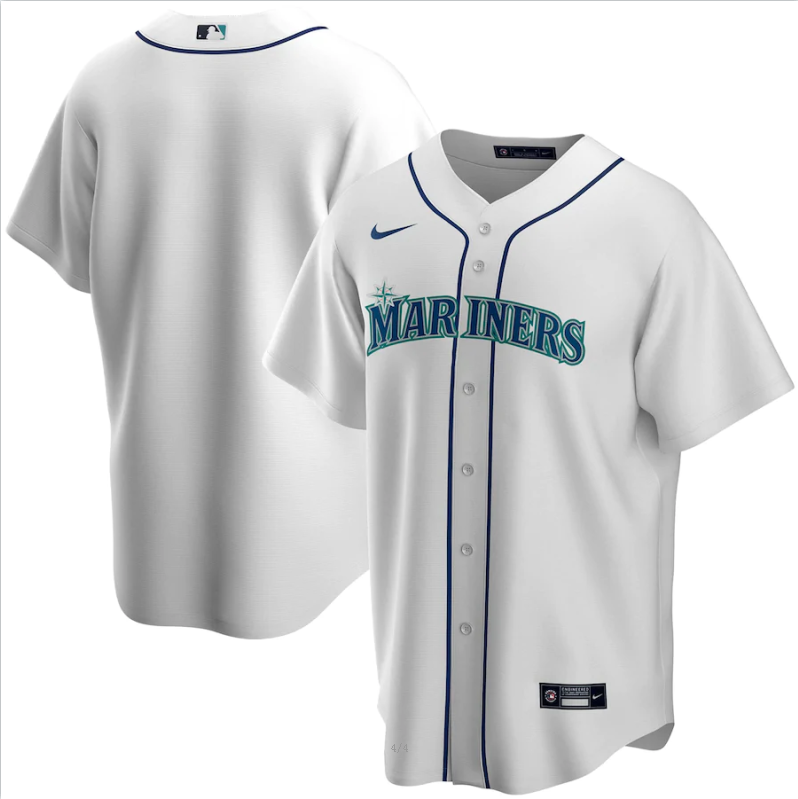 Men's Seattle Mariners White Base Stitched Jersey